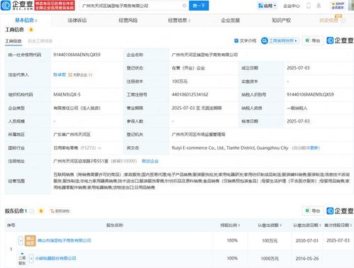 小熊電器新設電商公司,含家政服務業(yè)務
